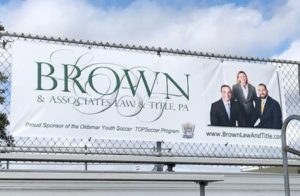 Brown & Associates Law & Title, PA Proud Sponsor of the Oldsmar Youth Soccer TOPSoccer Program www.BrownLawAndTitle.com