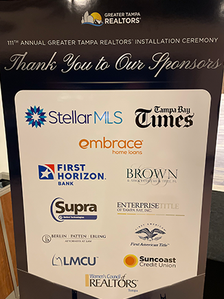 111th annual greater tampa realtors | installation ceremony | thank you to our sponsors